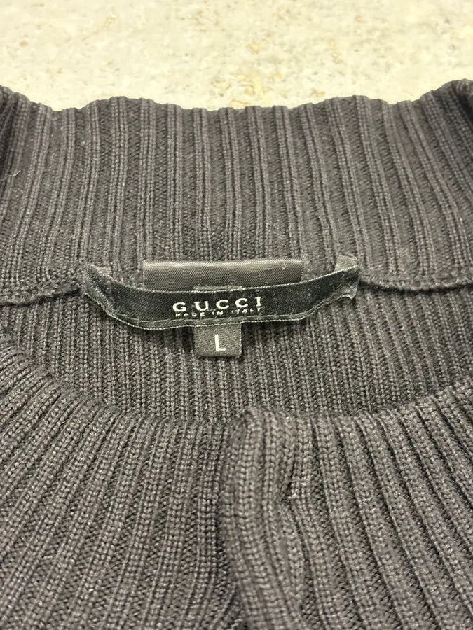 AW2001 Gucci Hybrid Suede Leather Sweater by Tom Ford tdfUqFr 8