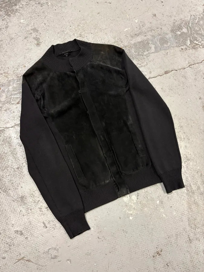 AW2001 Gucci Hybrid Suede Leather Sweater by Tom Ford tdfUqFr 3