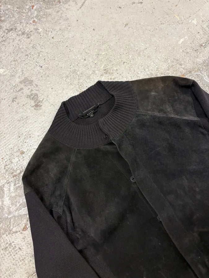 AW2001 Gucci Hybrid Suede Leather Sweater by Tom Ford tdfUqFr 4