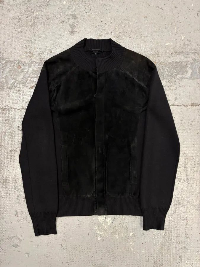 AW2001 Gucci Hybrid Suede Leather Sweater by Tom Ford tdfUqFr 0