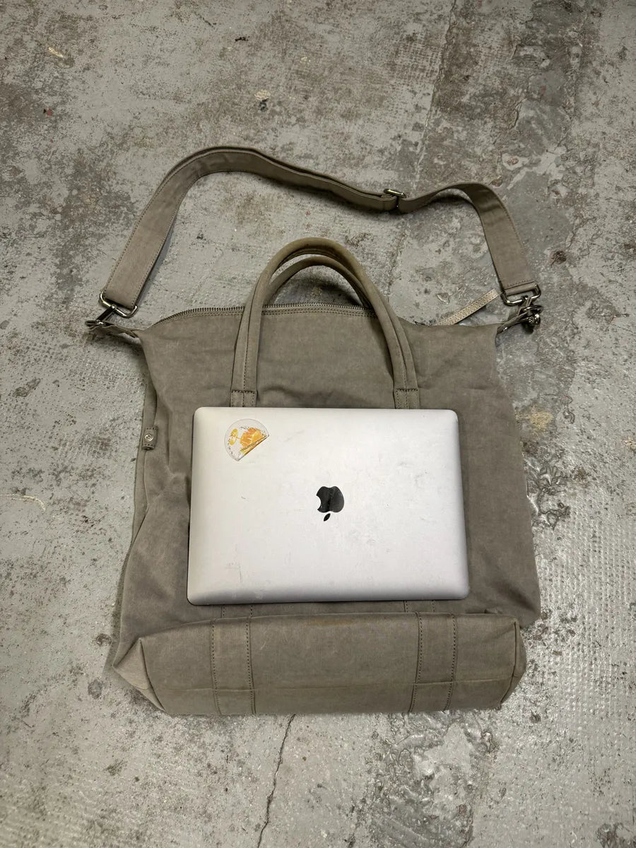 AW2001 Maison Martin Margiela Grey Canvas Handle Shoulder Bag oOSESRC 1