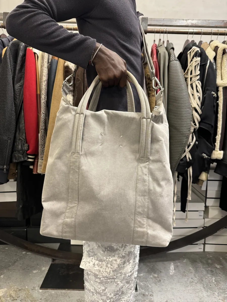 AW2001 Maison Martin Margiela Grey Canvas Handle Shoulder Bag oOSESRC 3