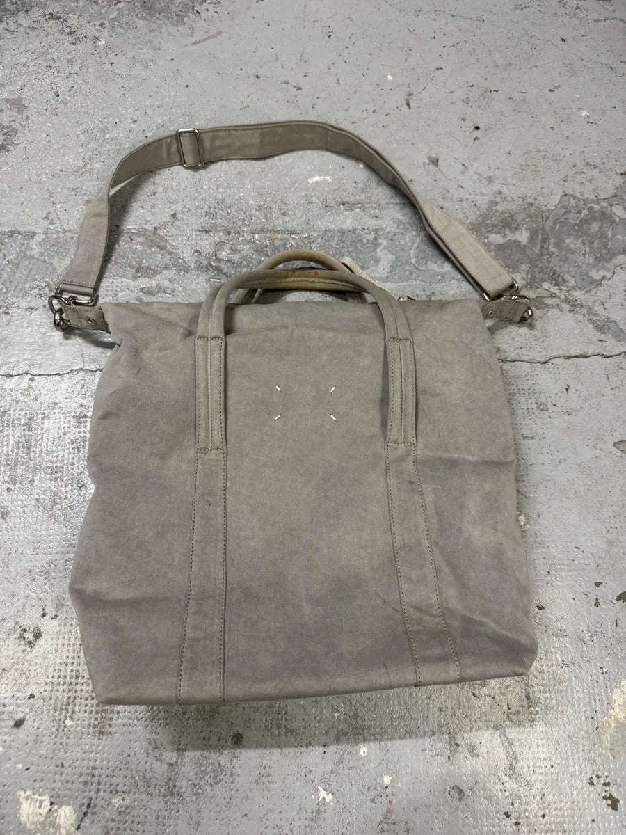 AW2001 Maison Martin Margiela Grey Canvas Handle Shoulder Bag oOSESRC 5