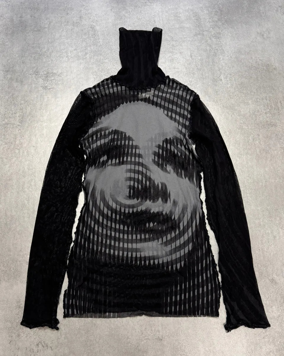 AW2001 Marlene Dietrich Mesh Turtleneck EzOxvdN 0