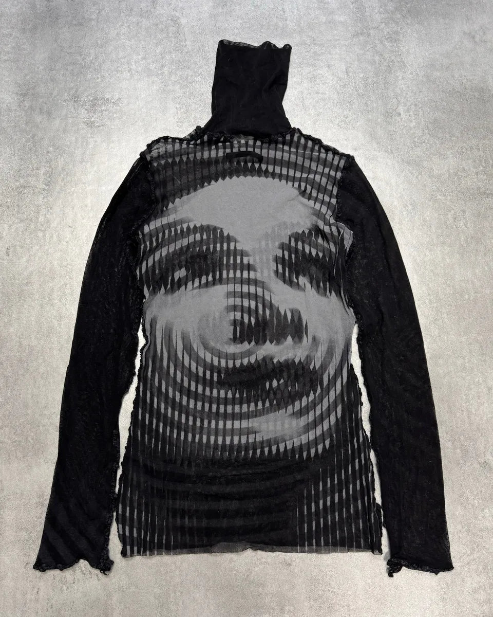 AW2001 Marlene Dietrich Mesh Turtleneck EzOxvdN 1