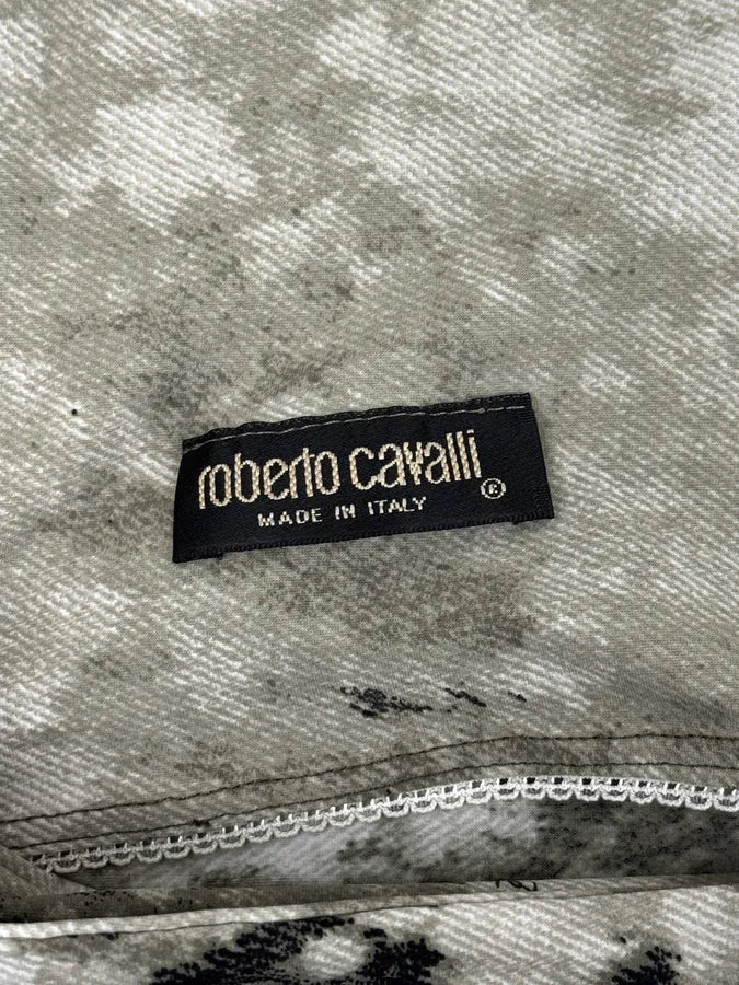 AW2001 Roberto Cavalli Beige & Black Gradient Leopard Top  SnusdDy 10