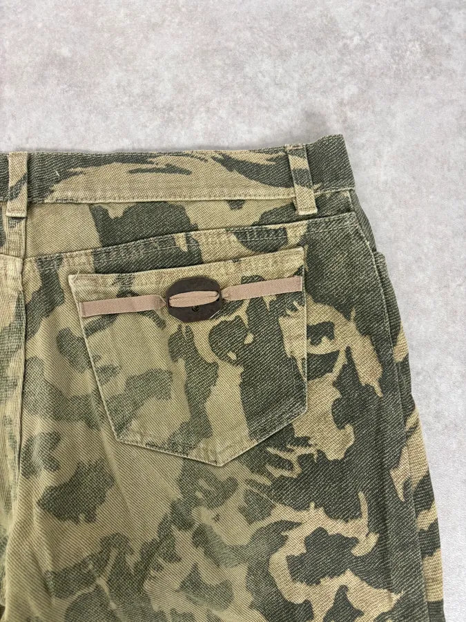 AW2001 Roberto Cavalli Beige Bird World Abstract Pants aRnjUSp 9