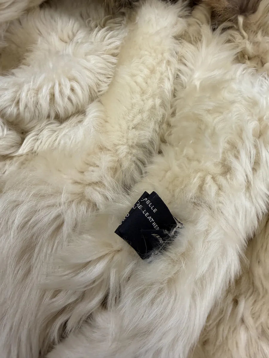 AW2001 Roberto Cavalli Beige Fur Leather Royal Leopard Jacket  qSxtBtV 13