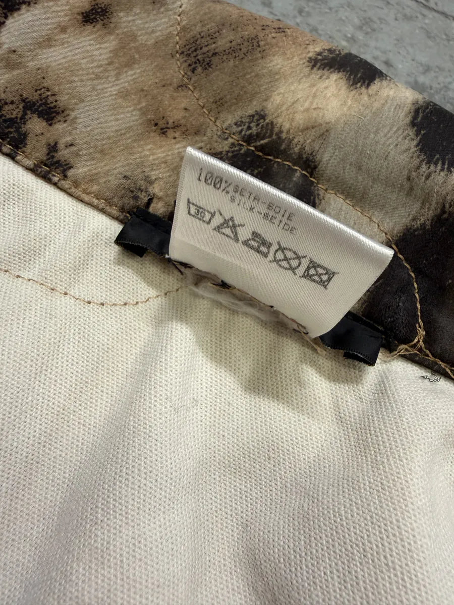 AW2001 Roberto Cavalli Beige Leopard Distressed Jacket ppnYEdF 12