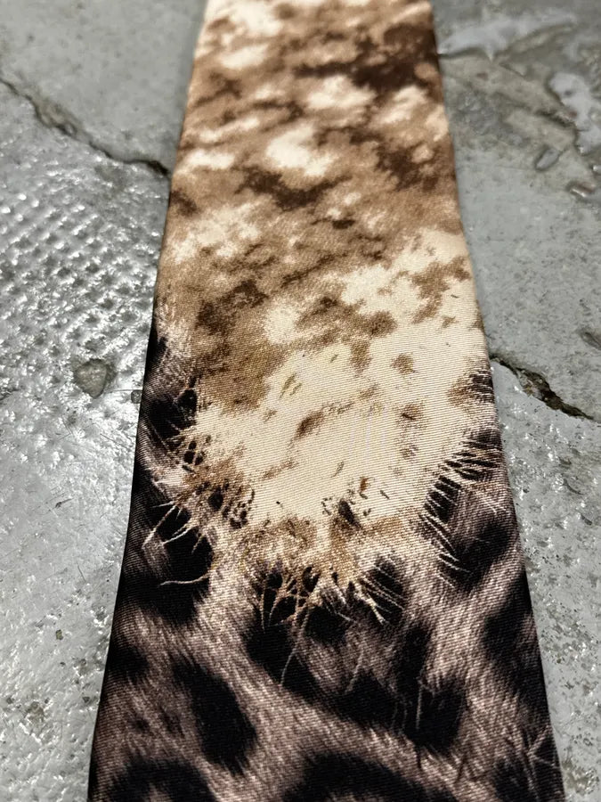 AW2001 Roberto Cavalli Beige Leopard Silk Tie UcqjvUl 3