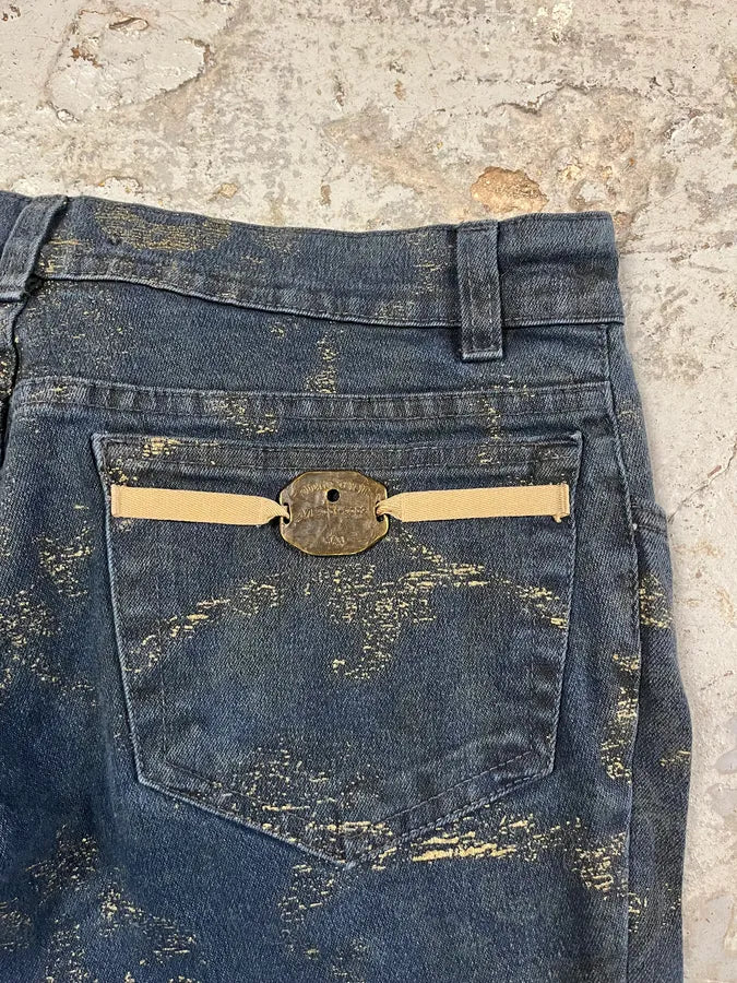 AW2001 Roberto Cavalli Navy Old Symbols Pants eRddbpA 8