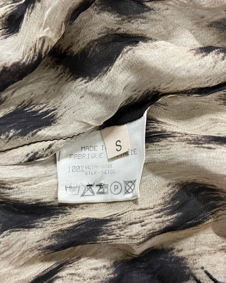 AW2001 Roberto Cavalli Black Silk Leopard Print Shirt fhAHwIA 9