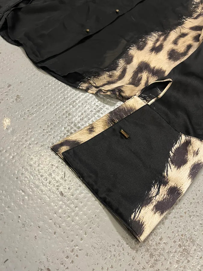 AW2001 Roberto Cavalli Black Silk Leopard Print Shirt FLvxZak 5