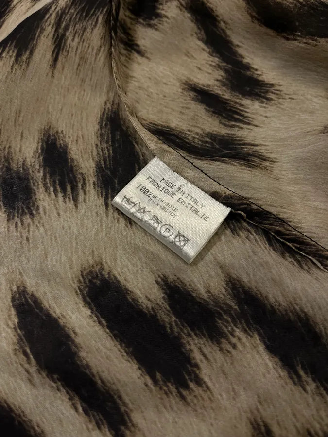 AW2001 Roberto Cavalli Black Silk Leopard Print Shirt FLvxZak 9