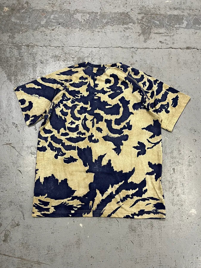 AW2001 Roberto Cavalli Camo Bird Beige & Navy T-Shirt XKhYsBr 5