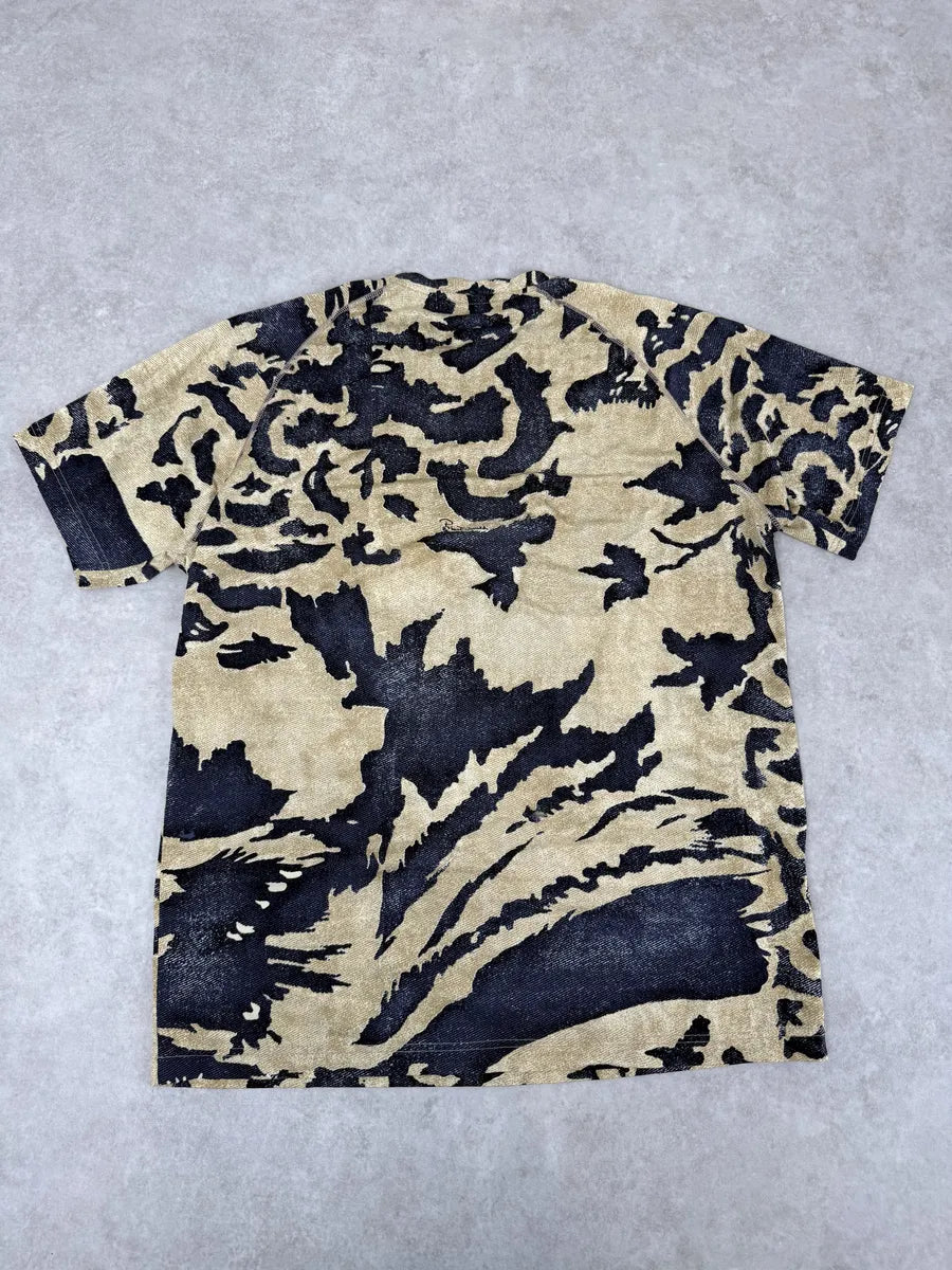 AW2001 Roberto Cavalli Camo Bird Beige T-Shirt ZtODPLx 4