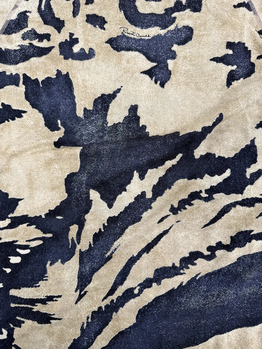 AW2001 Roberto Cavalli Camo Bird Beige T-Shirt ZtODPLx 6