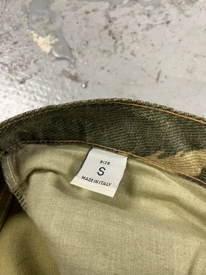 AW2001 Roberto Cavalli Camo Birds Khaki Beige Pants Nfqhdlg 11