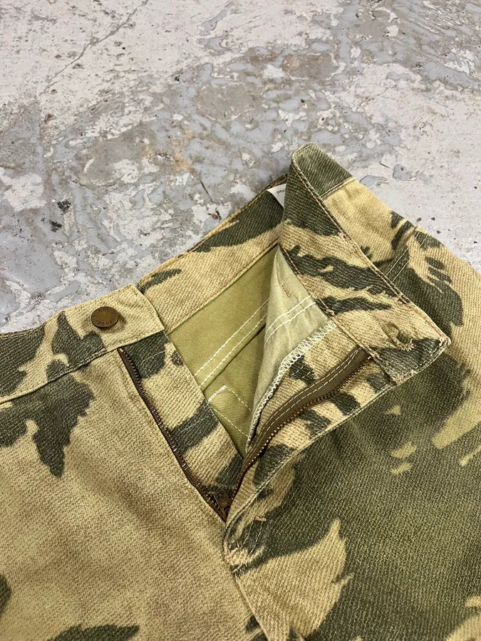 AW2001 Roberto Cavalli Camo Birds Khaki Beige Pants Nfqhdlg 9