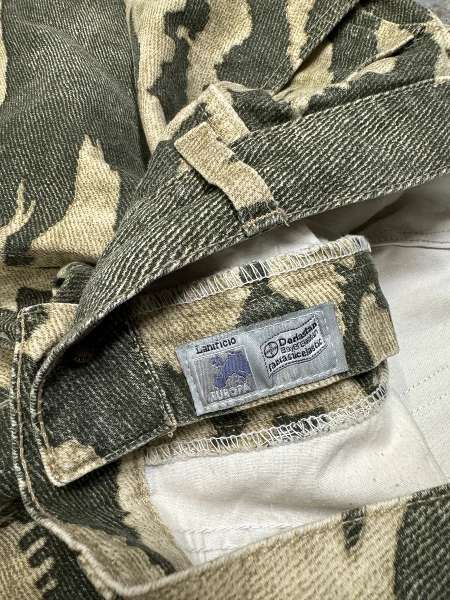 AW2001 Roberto Cavalli Camouflage Beige Birds Pants uRMbFsR 10