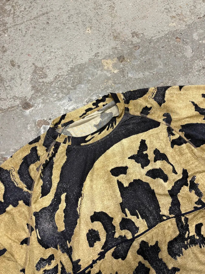 AW2001 Roberto Cavalli Camouflage Beige Tee-Shirt LOSWHJv 2