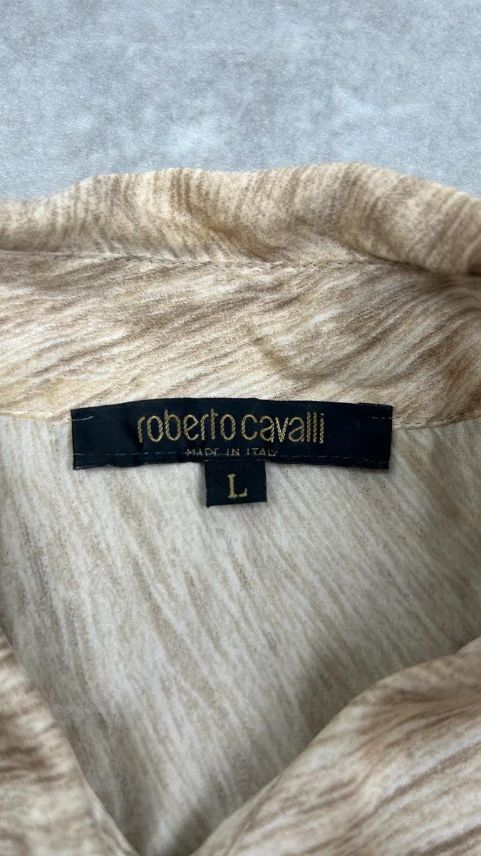 AW2001 Roberto Cavalli Leopard Beige Shirt cTtSNTR 5