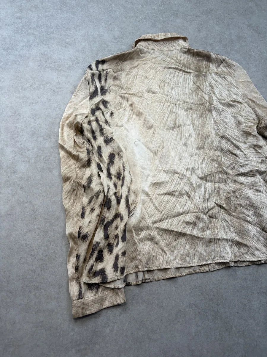 AW2001 Roberto Cavalli Leopard Beige Shirt cTtSNTR 7