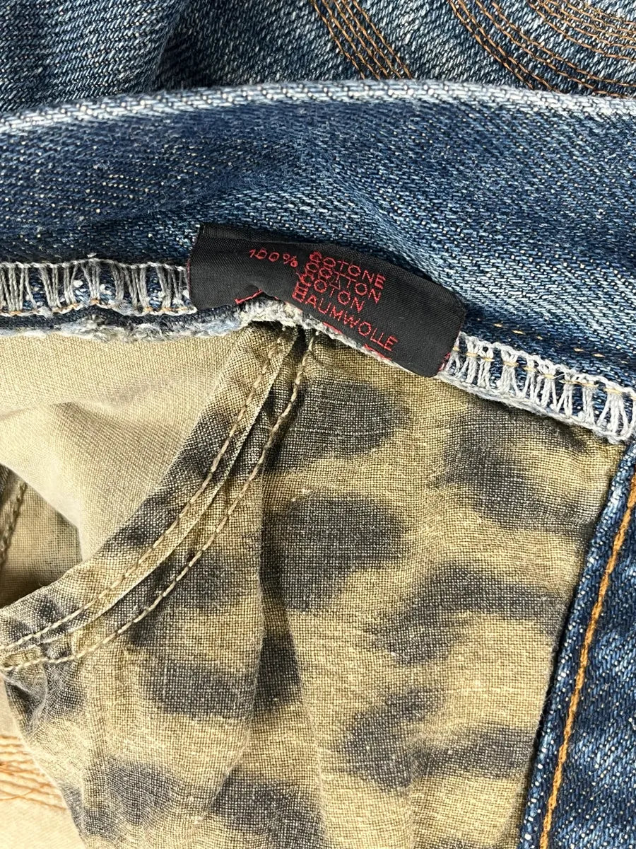 AW2001 Roberto Cavalli Royal Wings Embroidered Blue Denim Jeans iTsKYDG 10