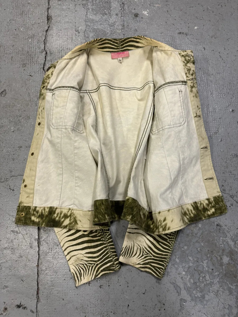 AW2001 Roberto Cavalli Zebra Fury Cawprint Movement Jacket (S) ezuonha 11