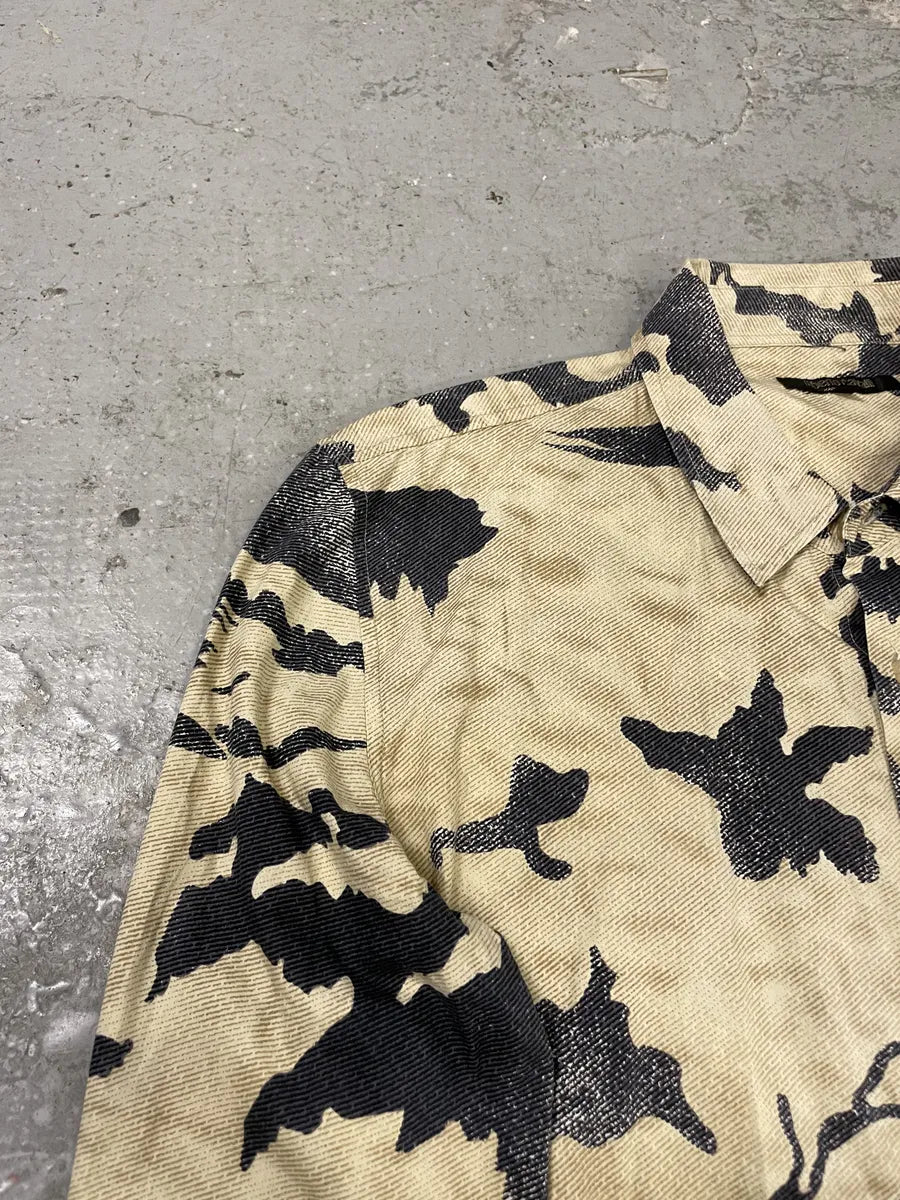 AW2001/02 Roberto Cavalli Brown Peace Camouflage Shirt (M) 3