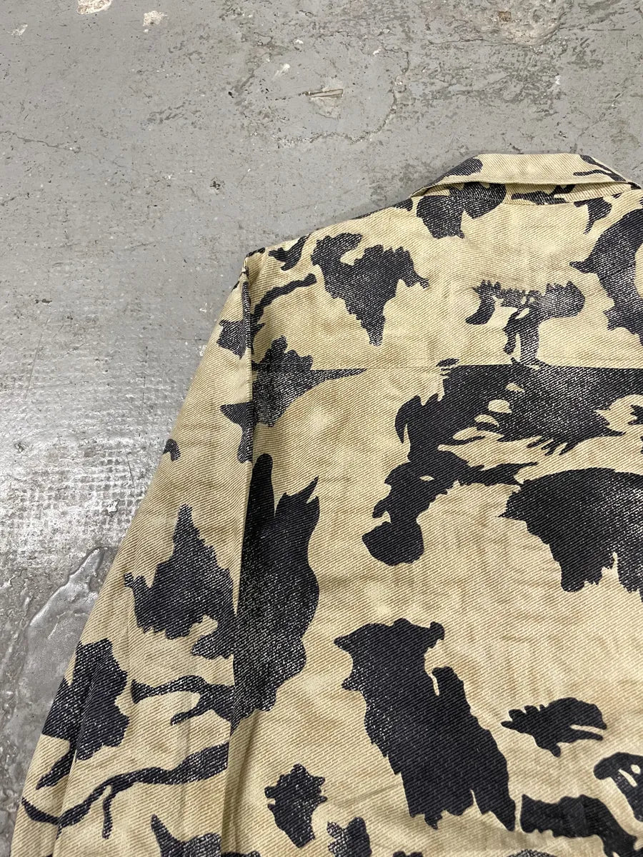 AW2001/02 Roberto Cavalli Brown Peace Camouflage Shirt (M) 4
