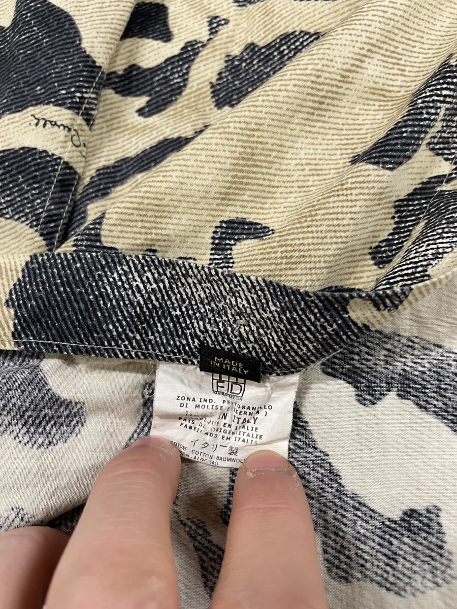 AW2001/02 Roberto Cavalli Brown Peace Camouflage Shirt (M) 6