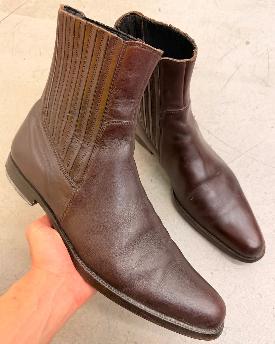 AW2002 Dolce & Gabbana Brown Leather Boots LOMHact 0