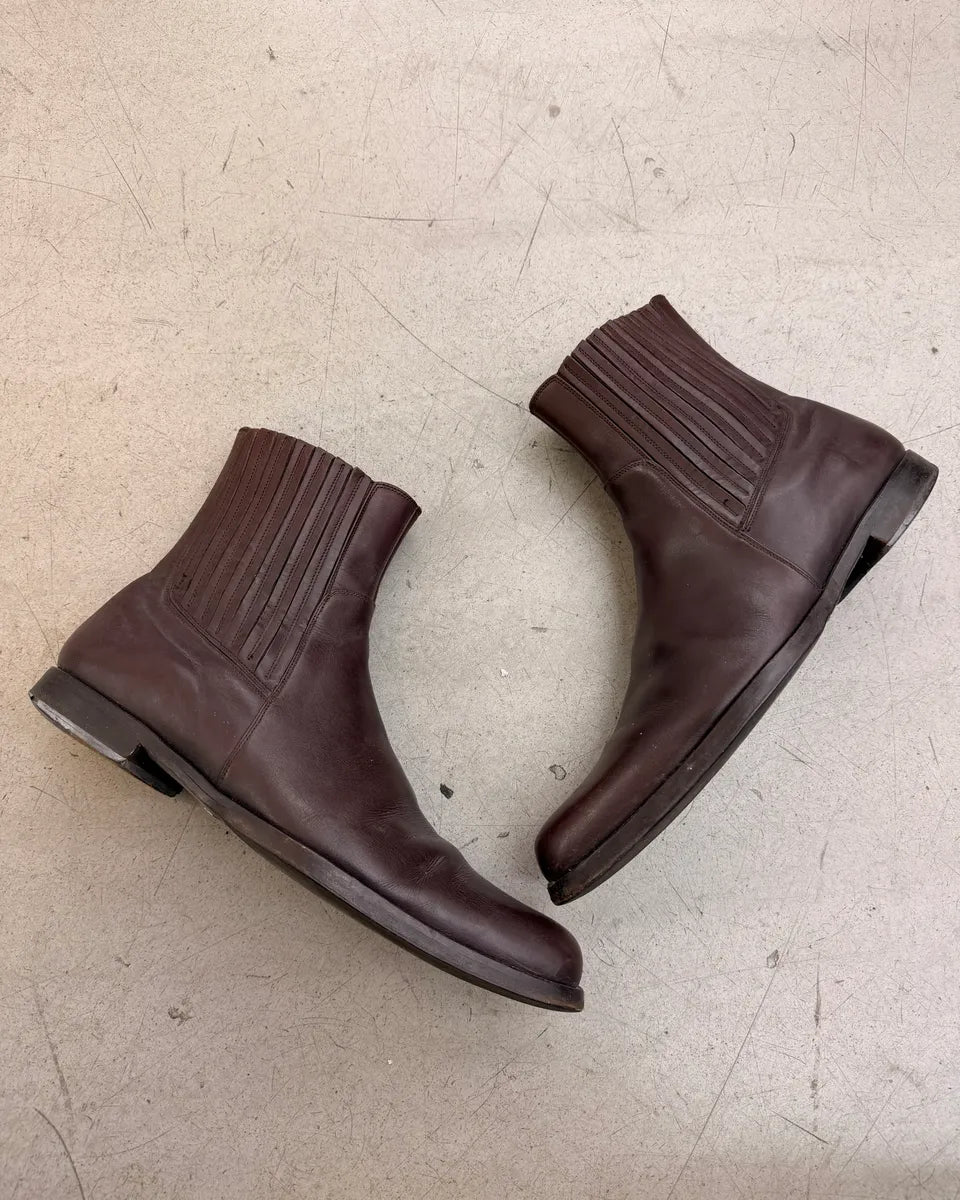 AW2002 Dolce & Gabbana Brown Leather Boots LOMHact 3