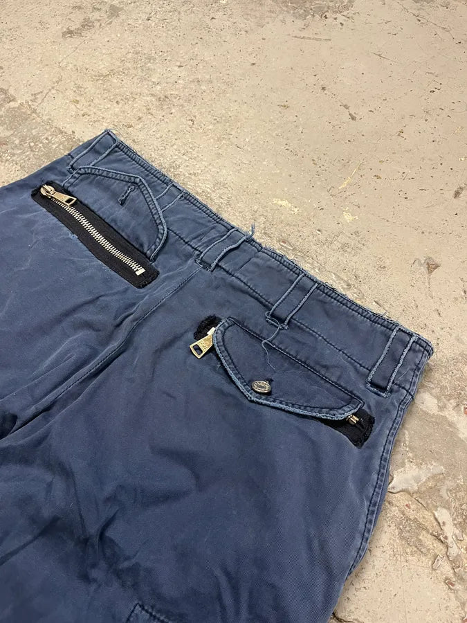 AW2002 Dolce & Gabbana Cargo Zip Blue Pants oIZLjVn 10