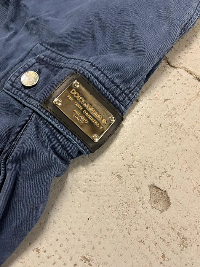 AW2002 Dolce & Gabbana Cargo Zip Blue Pants oIZLjVn 11