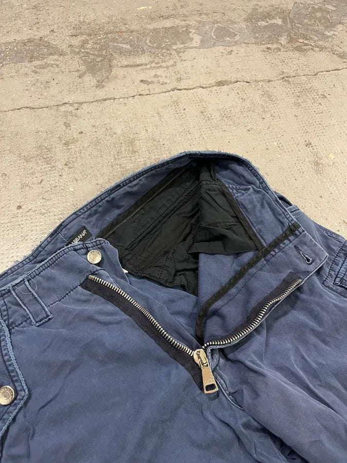 AW2002 Dolce & Gabbana Cargo Zip Blue Pants oIZLjVn 12