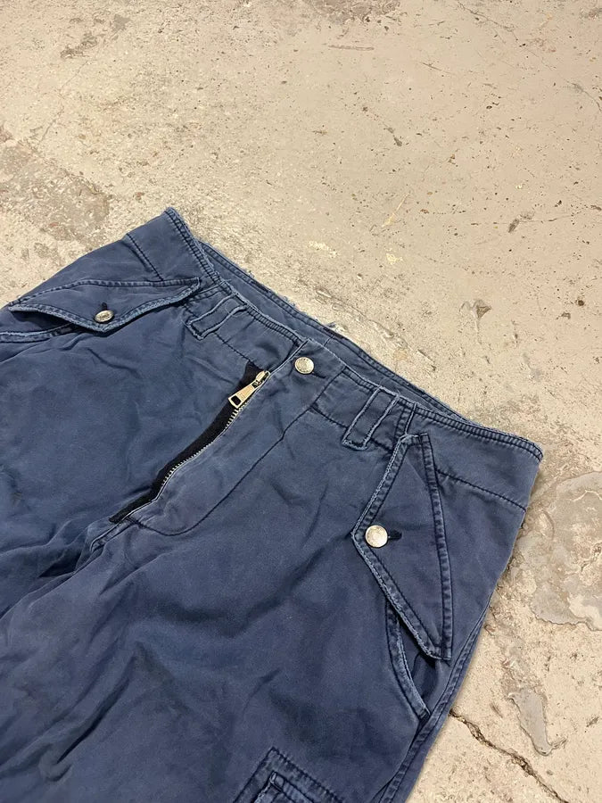 AW2002 Dolce & Gabbana Cargo Zip Blue Pants oIZLjVn 5