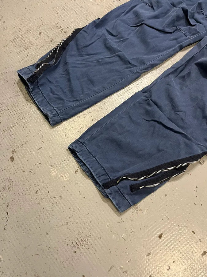 AW2002 Dolce & Gabbana Cargo Zip Blue Pants oIZLjVn 6
