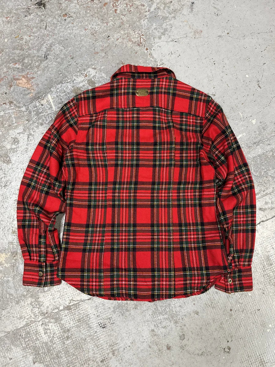 AW2002 Dolce & Gabbana Checkered Wool Red Shirt HdZeXje 1