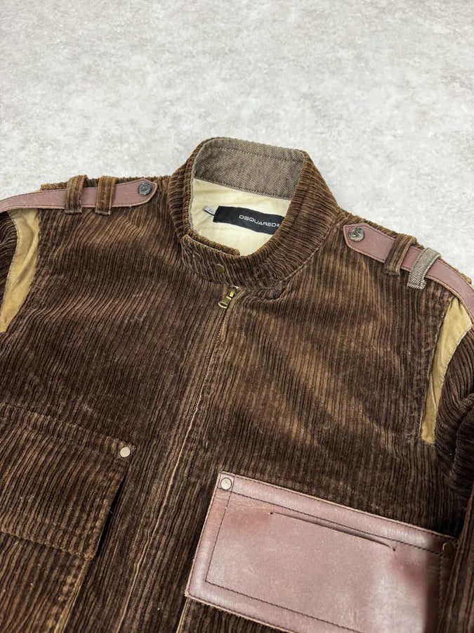 AW2002 Dsquared2 Brown Velvet Blue Jacket XYySeql 4