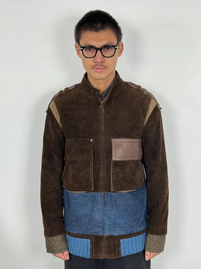 AW2002 Dsquared2 Brown Velvet Blue Jacket XYySeql 1