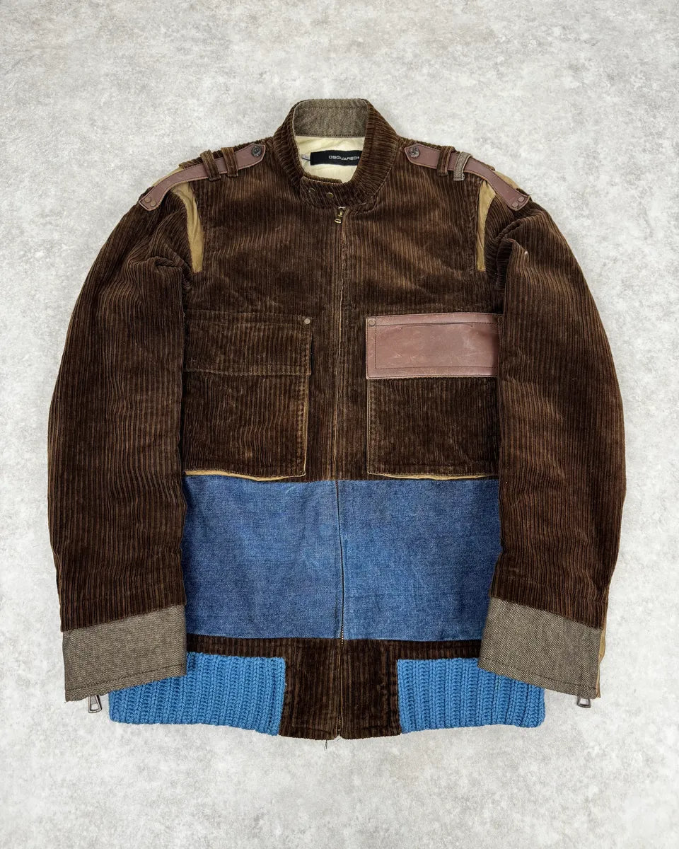 AW2002 Dsquared2 Brown Velvet Blue Jacket XYySeql 0