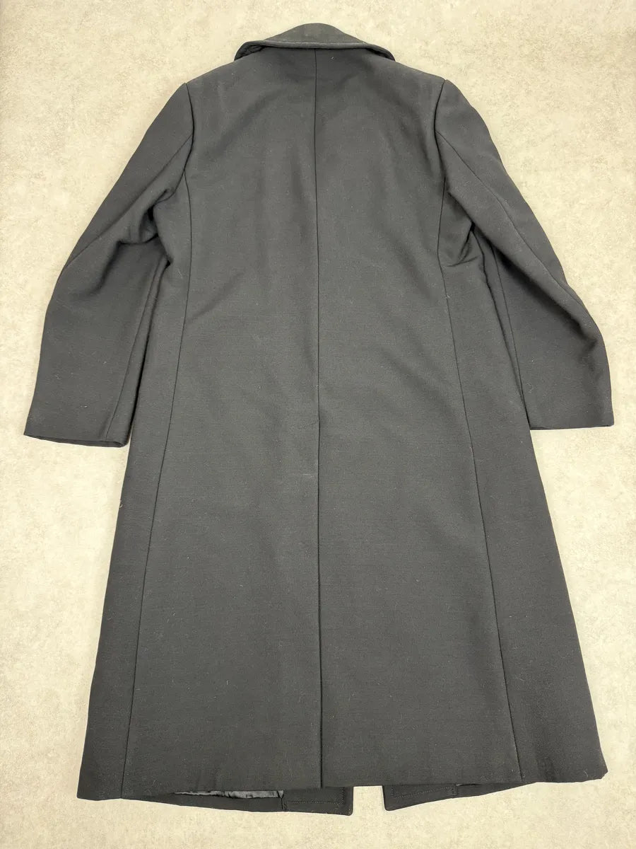 AW2002 Emporio Armani Premium Black Wool Trench Coat biVtFdi 2