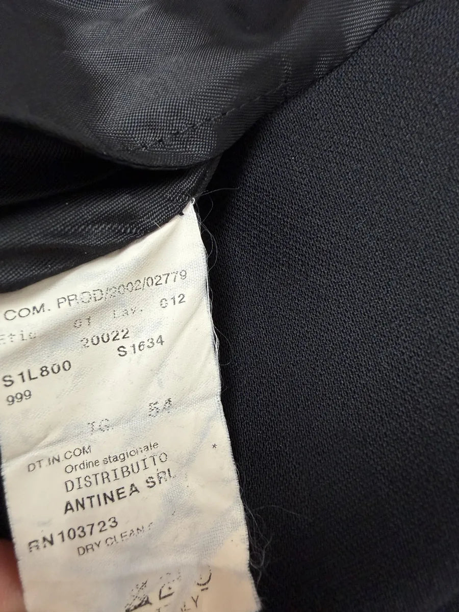 AW2002 Emporio Armani Premium Black Wool Trench Coat biVtFdi 8