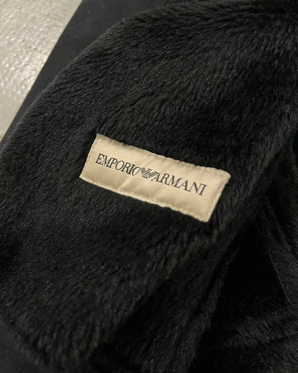 AW2002 Emporio Armani Tornado Zip Dark Suede Leather Jacket hAkPXtv 8