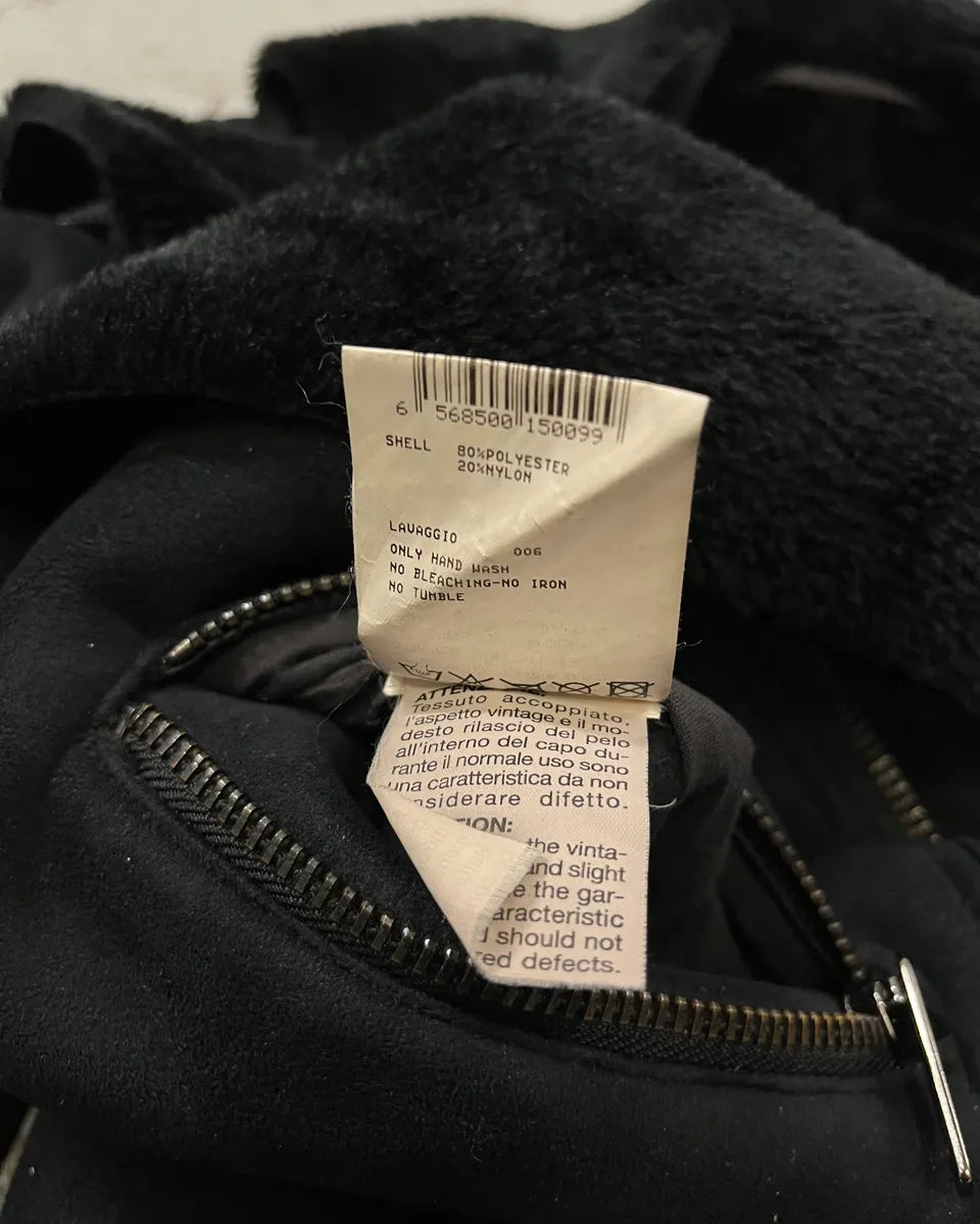 AW2002 Emporio Armani Tornado Zip Dark Suede Leather Jacket hAkPXtv 9