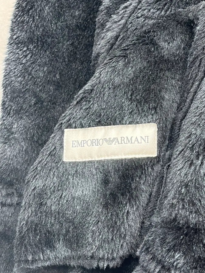 AW2002 Emporio Armani Tornado Zip Dark Suede Leather Jacket hAkPXtv 10