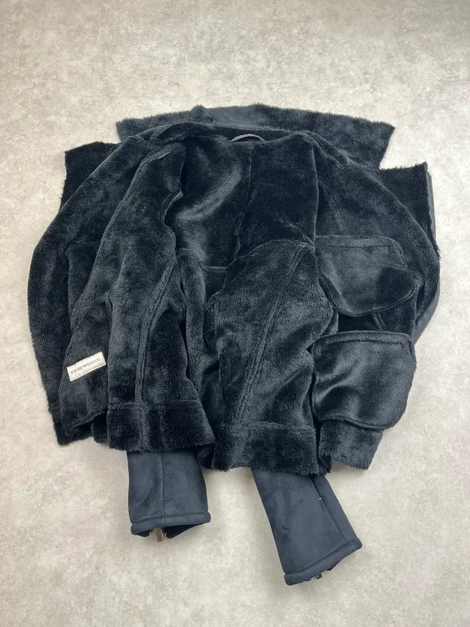 AW2002 Emporio Armani Tornado Zip Dark Suede Leather Jacket hAkPXtv 8