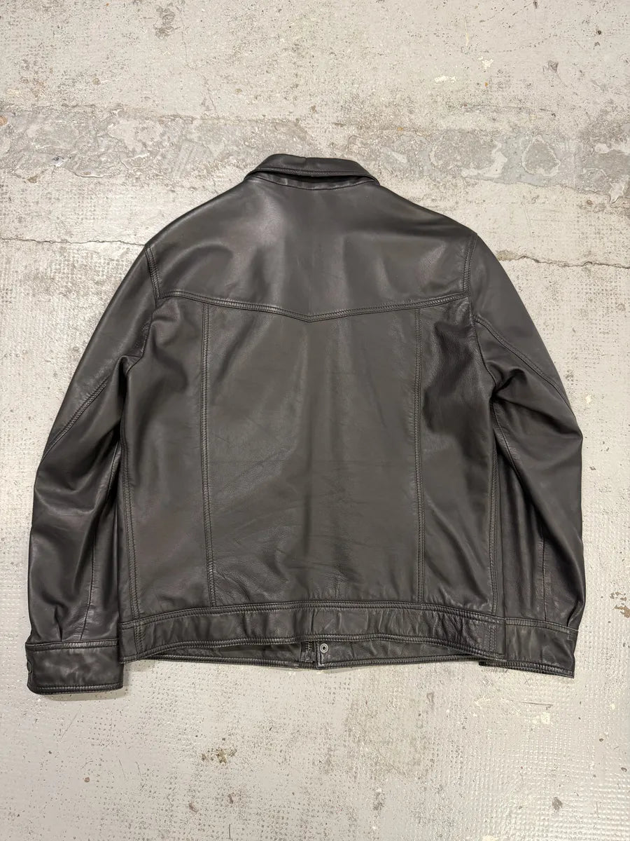 AW2002 Givenchy Black Lamb Leather Jacket NErLBPm 1